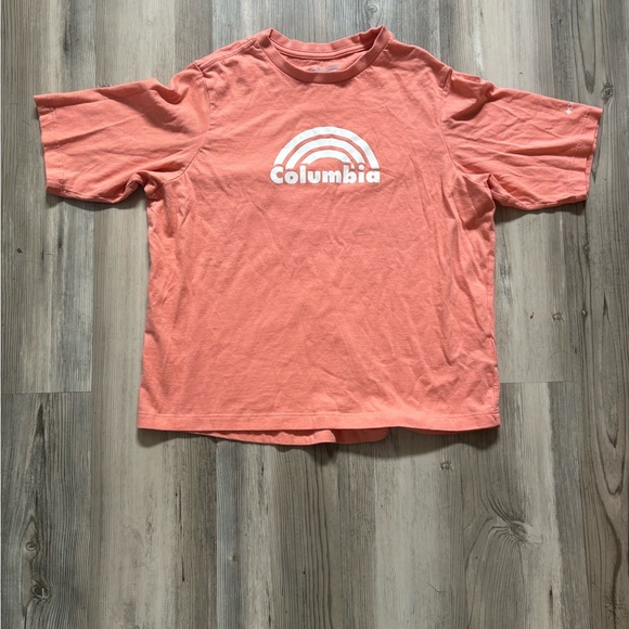 Columbia XS peach tee with white graphic NWOT - Picture 5 of 5